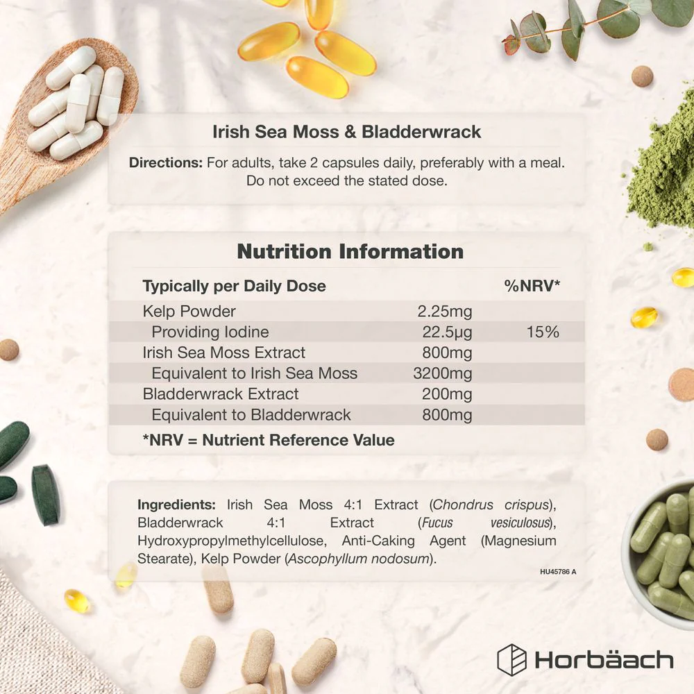 Irish Sea Moss and Bladderwrack 4000 mg | 60 Capsules - Image 3