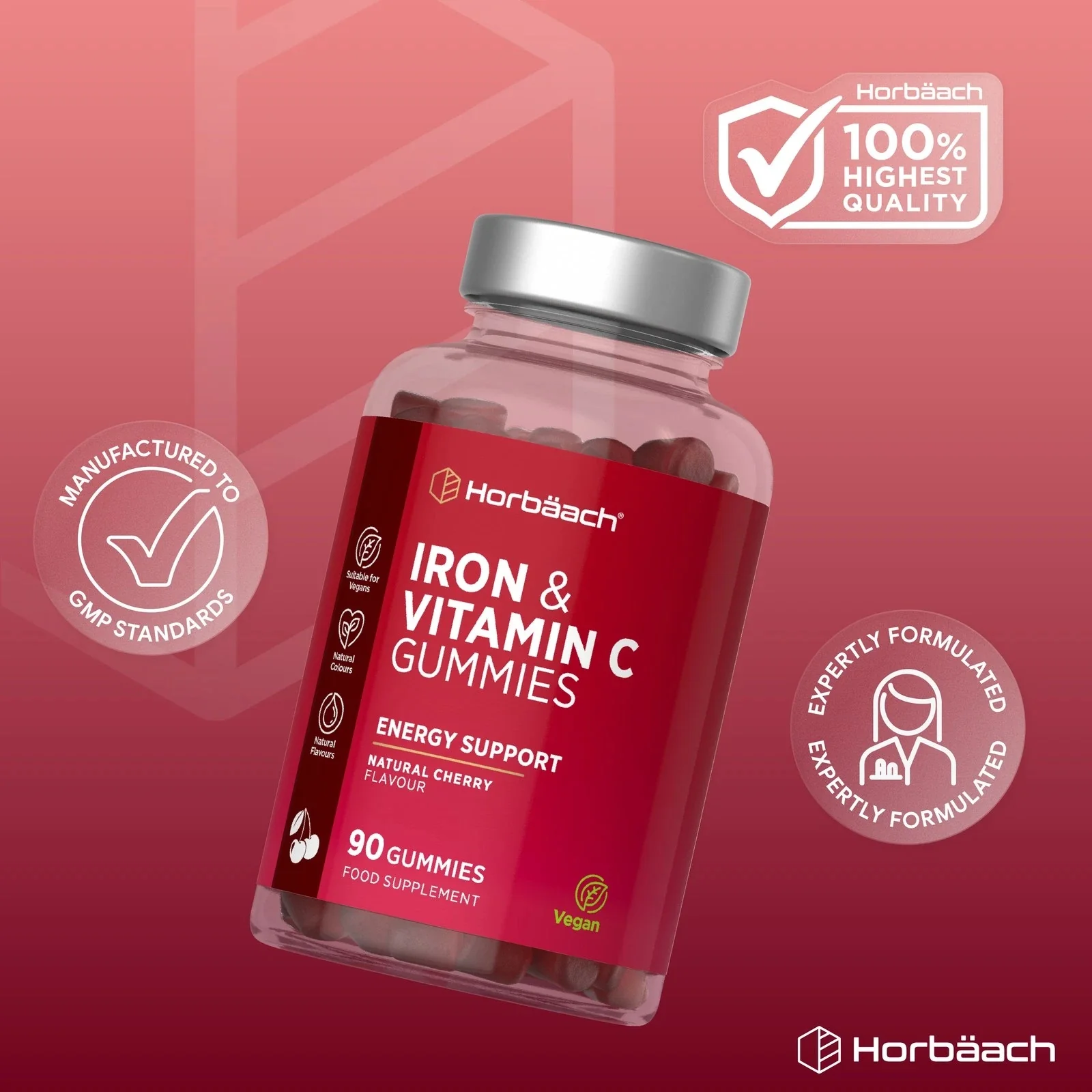 Iron 14 mg with Vitamin C | 90 Gummies - Image 6