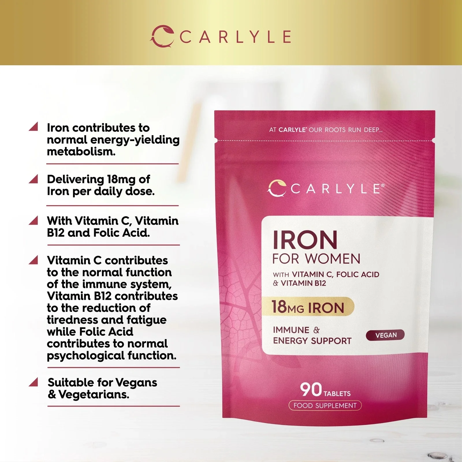 Iron Complex for Women 18 mg | 90 Tablets - Image 2