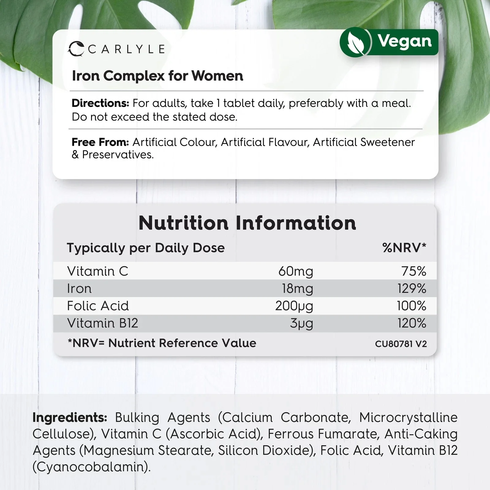 Iron Complex for Women 18 mg | 90 Tablets - Image 3