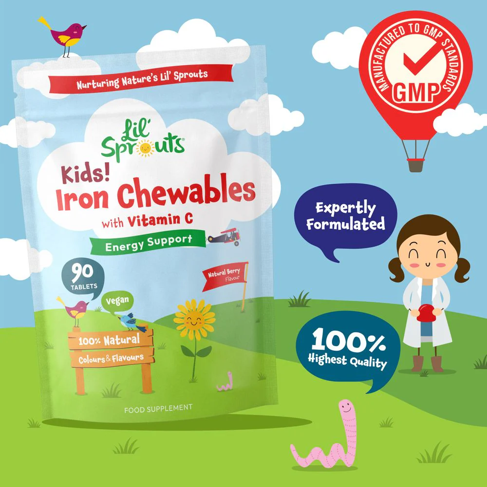 Iron with Vitamin C for Kids | 90 Chewable Tablets - Image 7