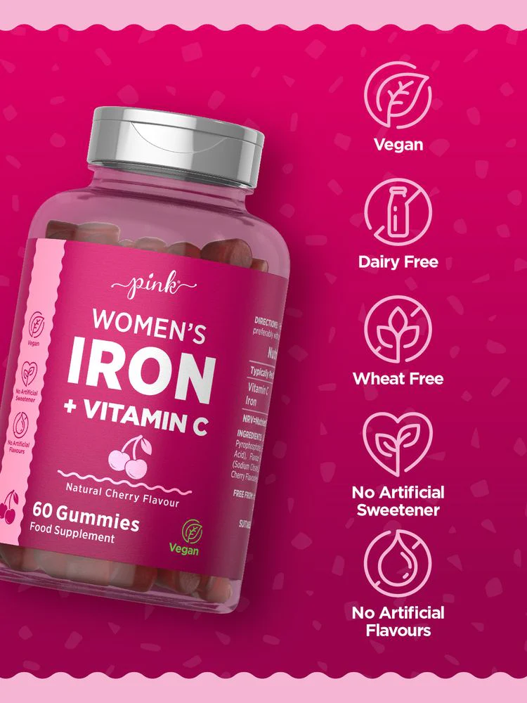 Iron with Vitamin C for Women | 60 Gummies - Image 4