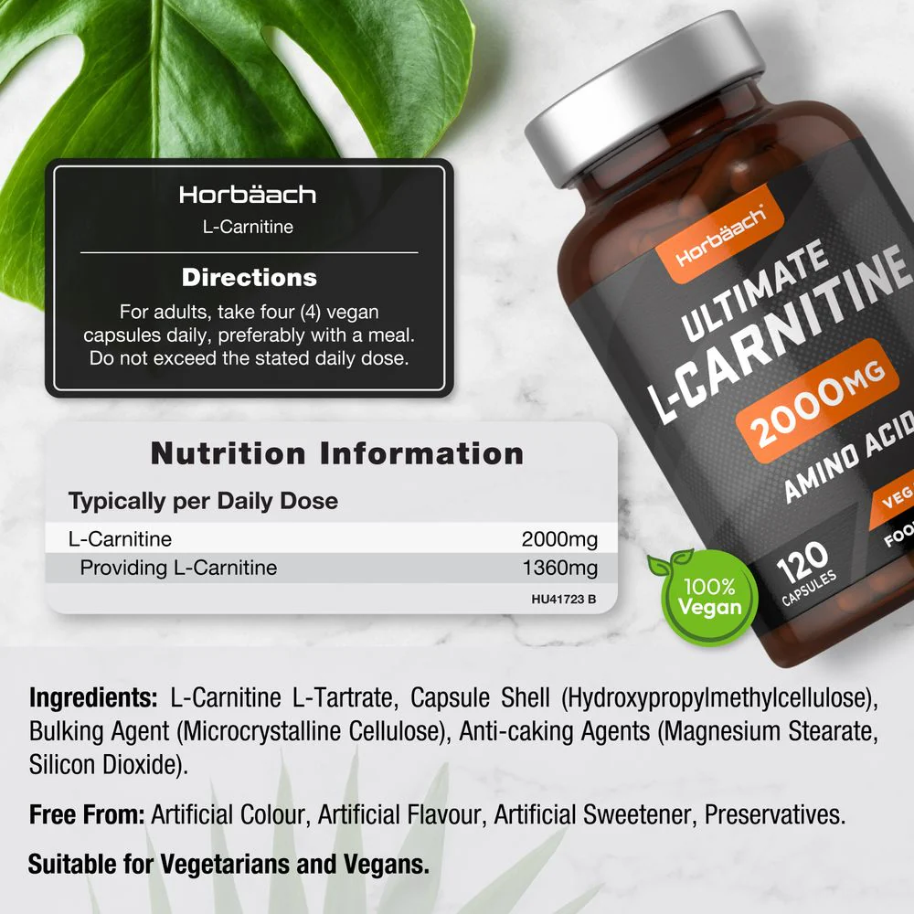 L-Carnitine 2000 mg | 120 Capsules - Image 3