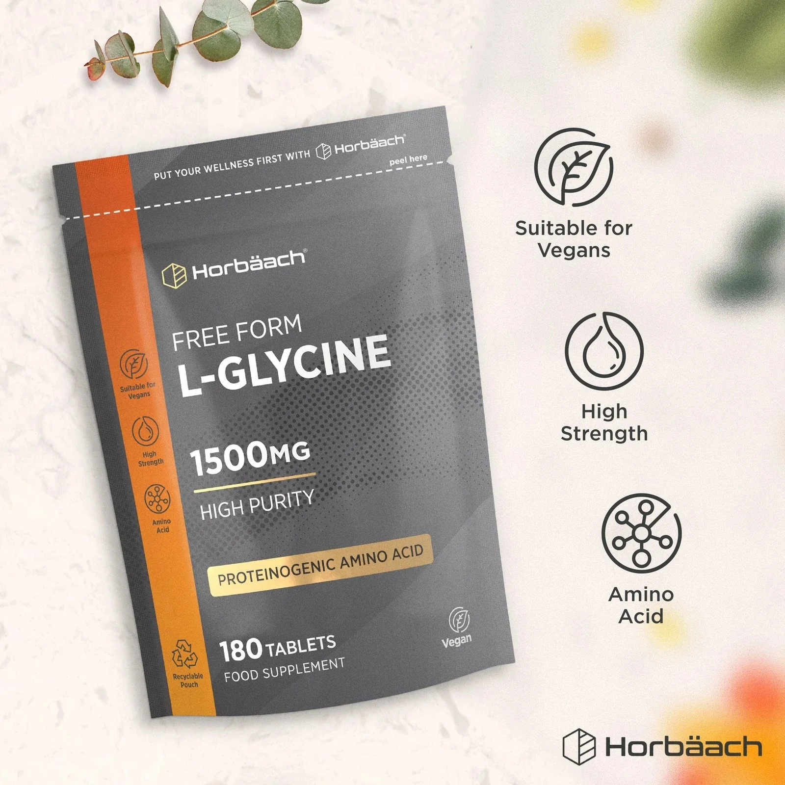 L-Glycine 1500 mg | 180 Tablets - Image 4