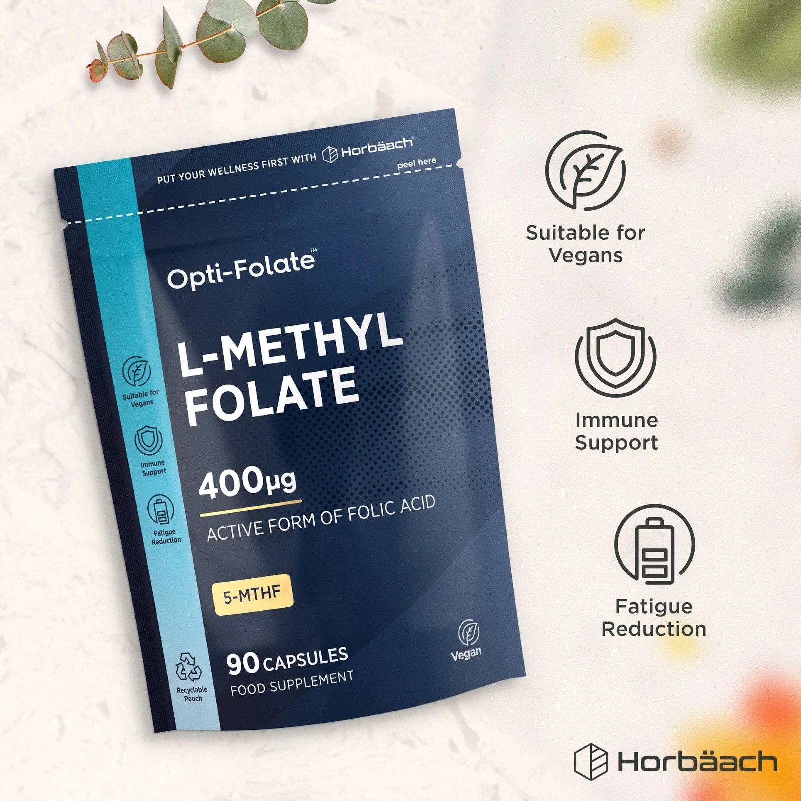 L-Methylfolate 400 ug | 90 Capsules - Image 5