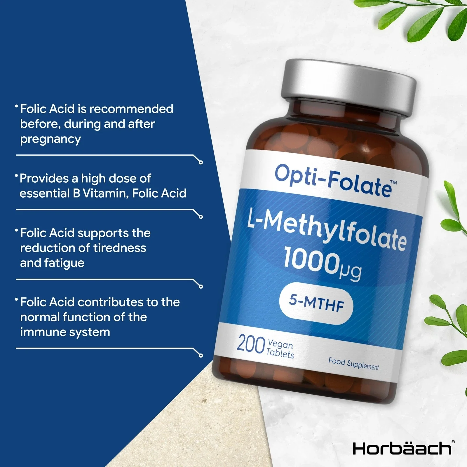 L-Methylfolate 1000 ug | 200 Tablets - Image 2