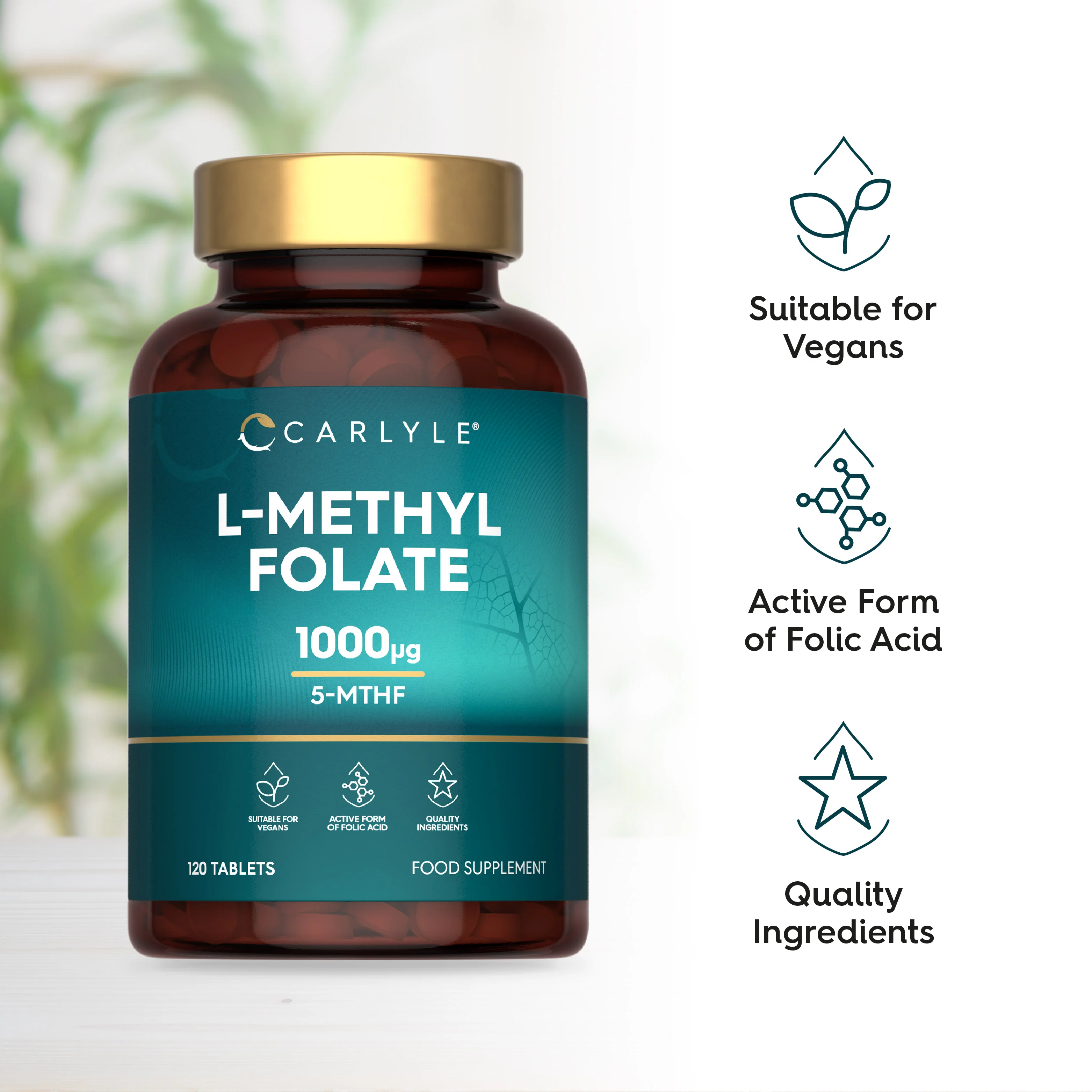 L-Methylfolate 1000 ug | 120 Tablets - Image 5