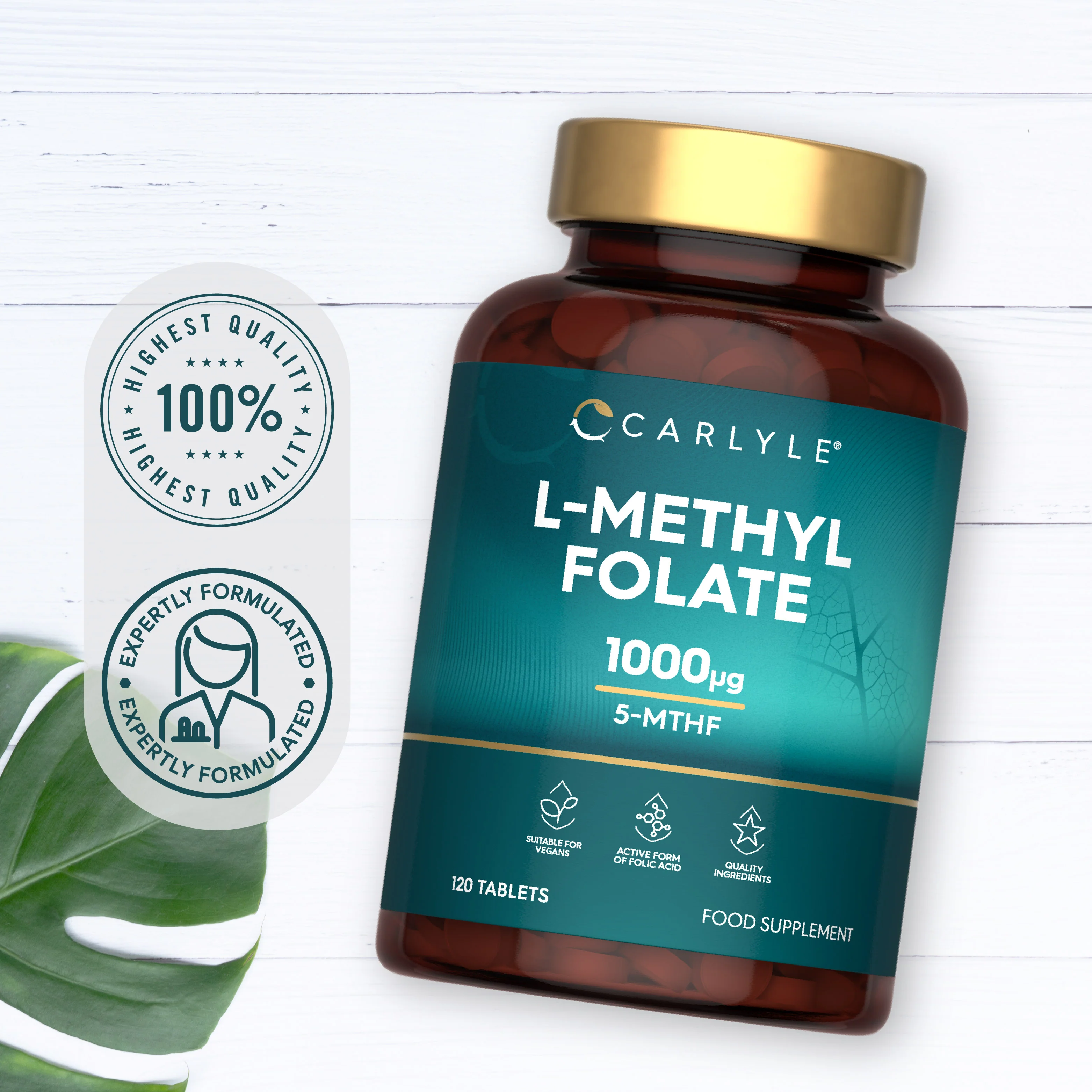 L-Methylfolate 1000 ug | 120 Tablets - Image 6