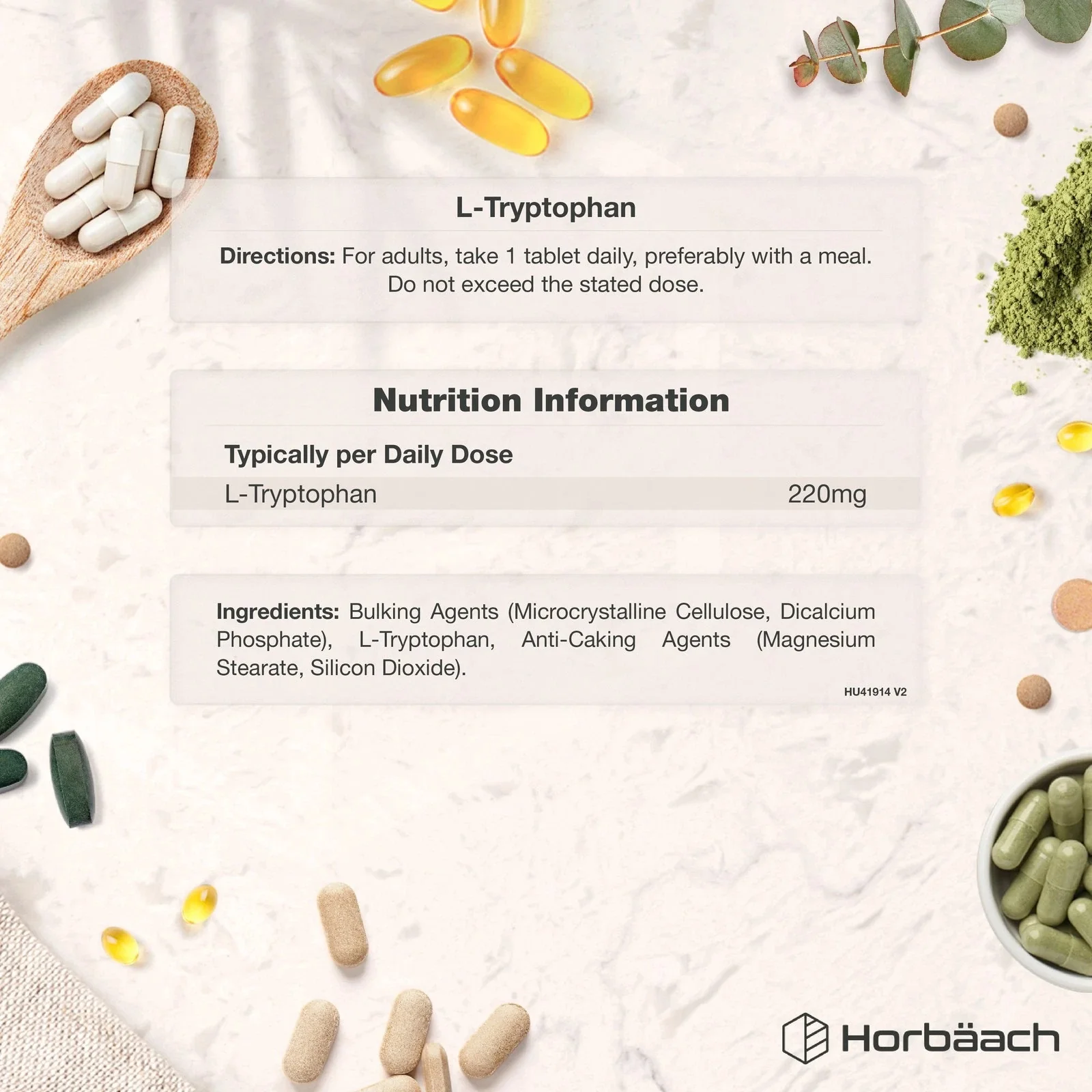 L-Tryptophan 220 mg | 120 Tablets - Image 3