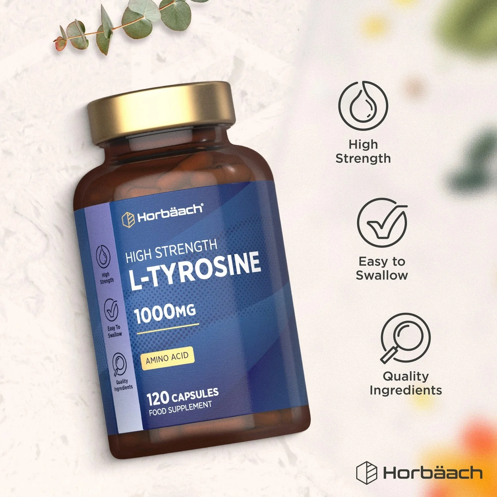 L-Tyrosine 1000 mg | 120 Capsules - Image 5