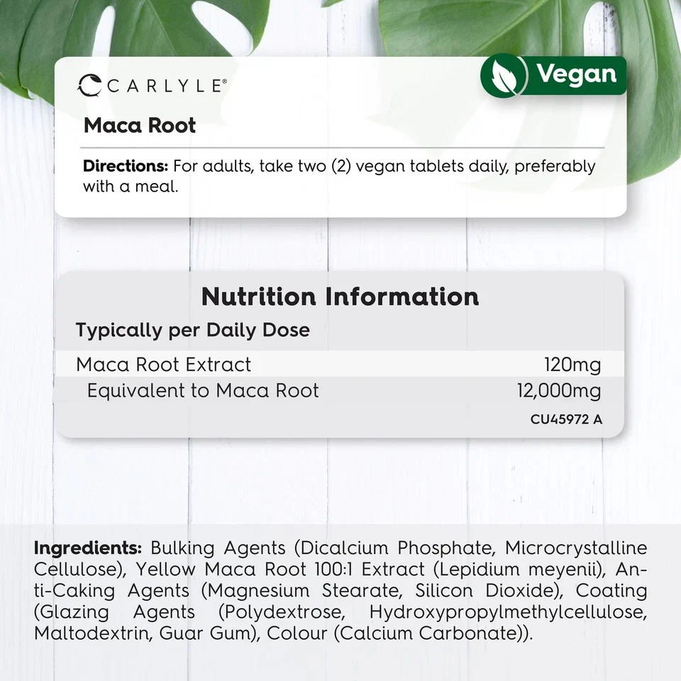 Maca Root 12,000 mg | 180 Tablets - Image 3
