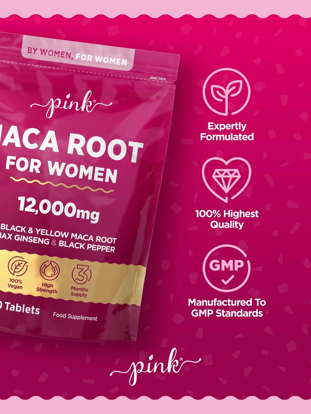 Maca Root Complex for Women 12,000 mg | 180 Tablets - Image 4