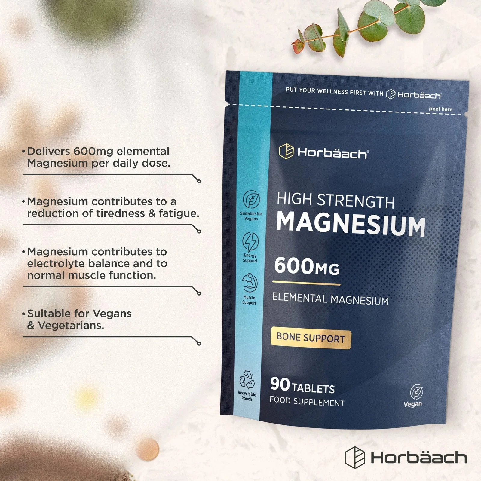 Magnesium 600 mg | 90 Tablets - Image 2