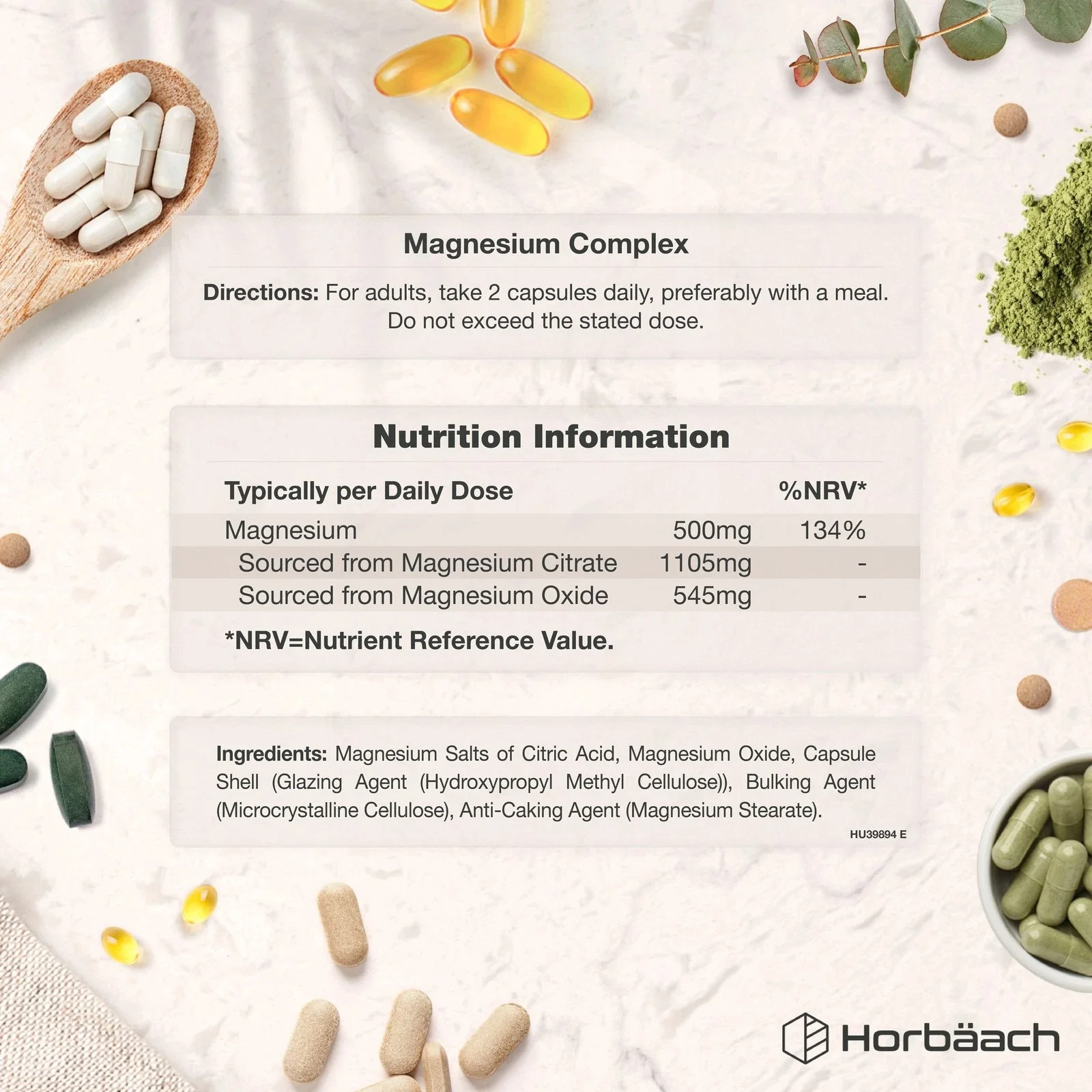 Magnesium Complex 1650 mg | 240 Capsules - Image 3