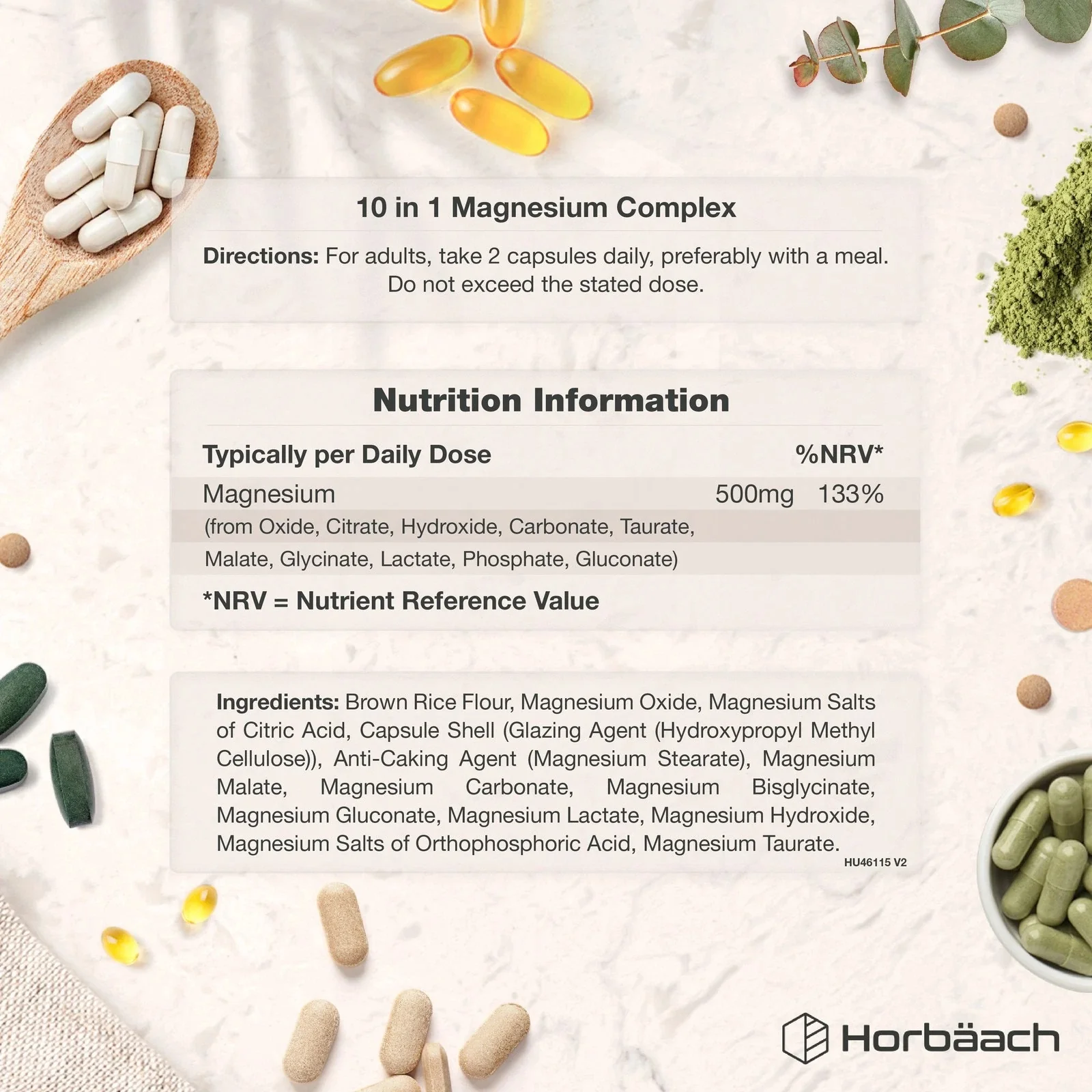 Magnesium Complex 500 mg | 90 Capsules - Image 3