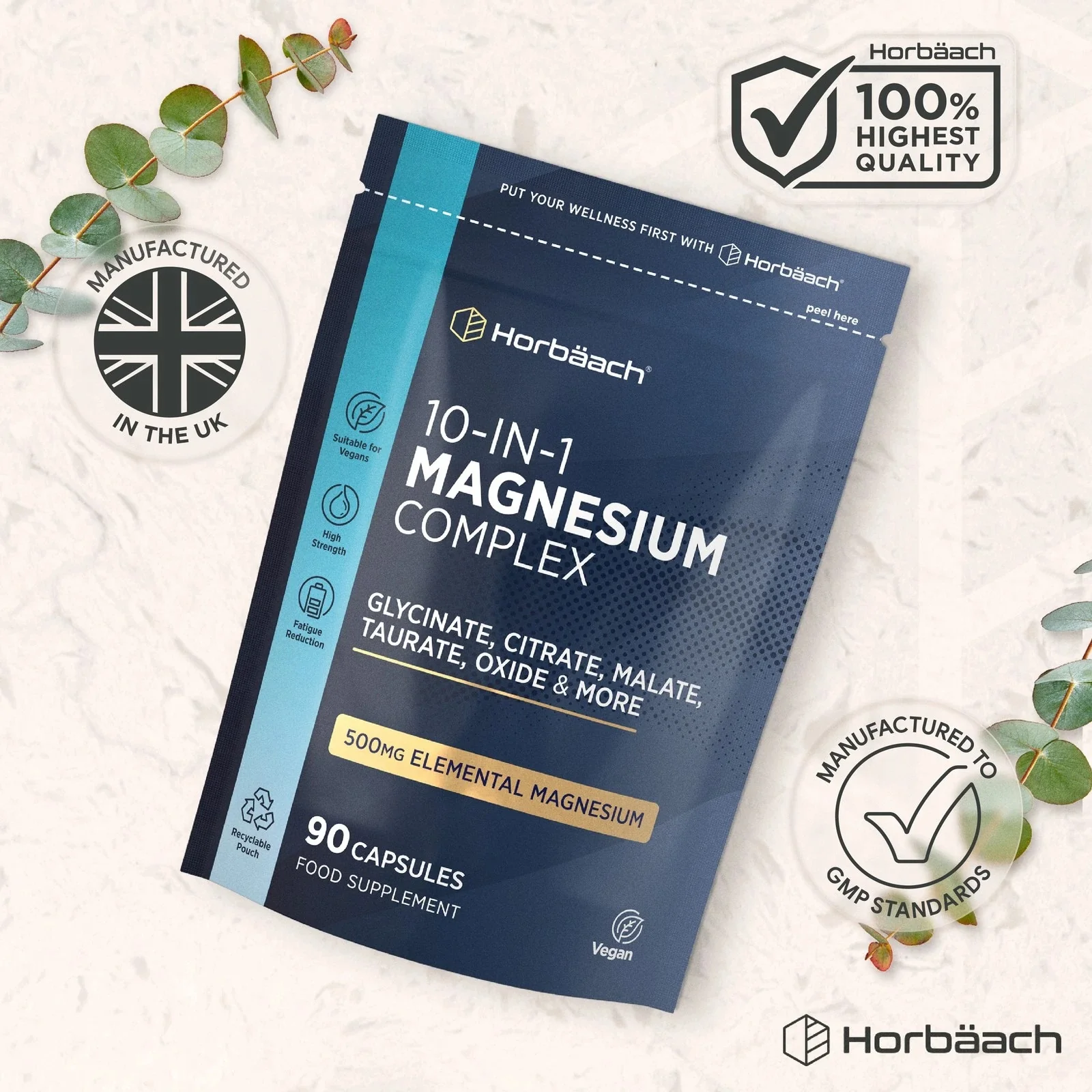 Magnesium Complex 500 mg | 90 Capsules - Image 5