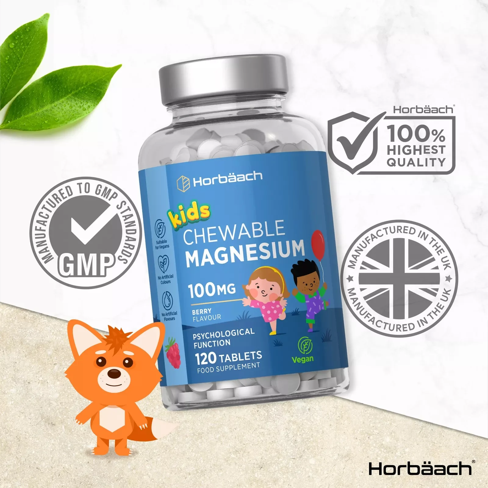 Magnesium for Kids 100 mg | 120 Chewable Tablets - Image 4