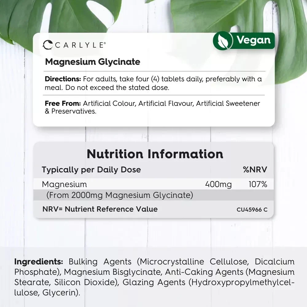 Magnesium Glycinate 2000 mg | 150 Tablets - Image 3