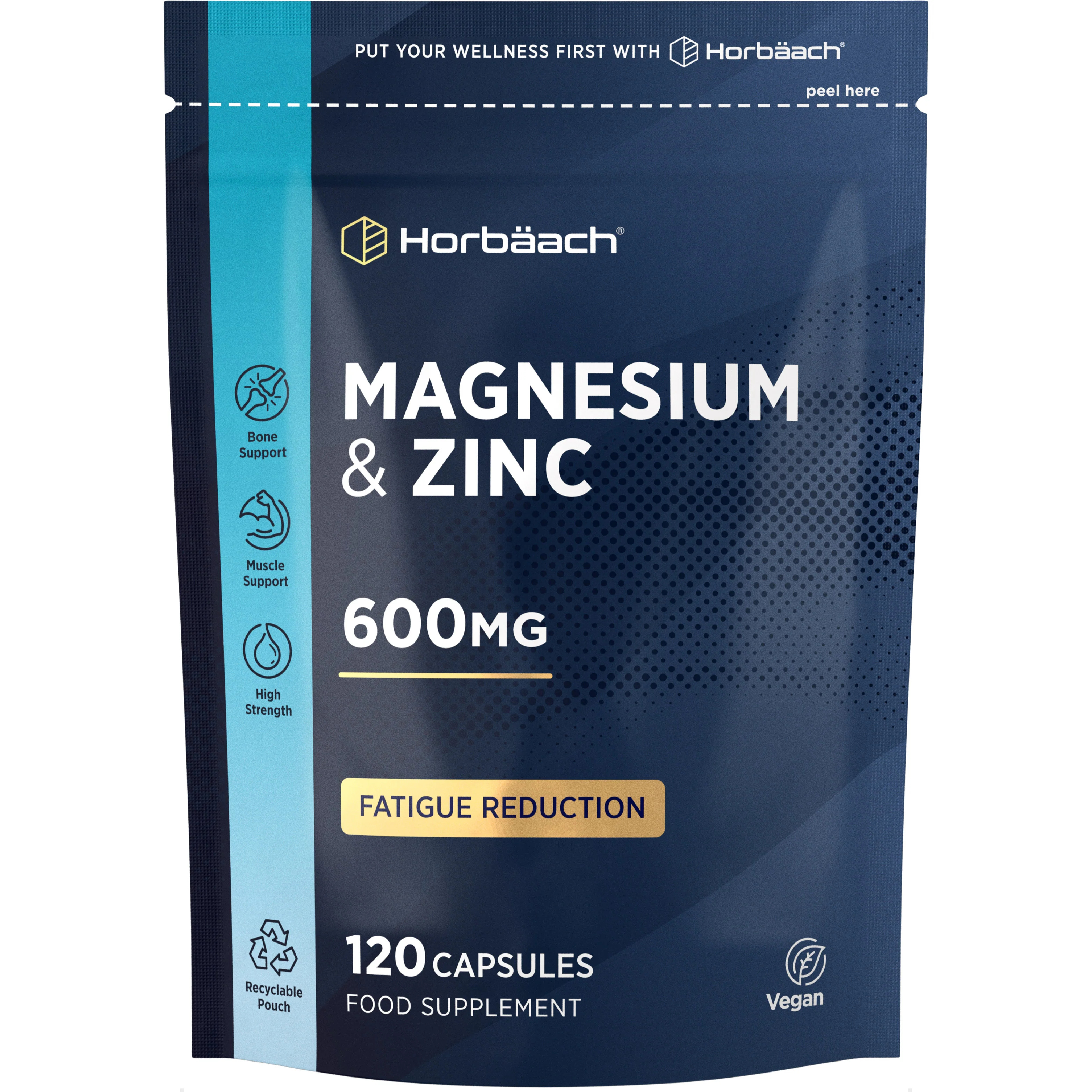 Magnesium Supplements with Zinc 600mg | 120 Count | by Horbaach - Image 7