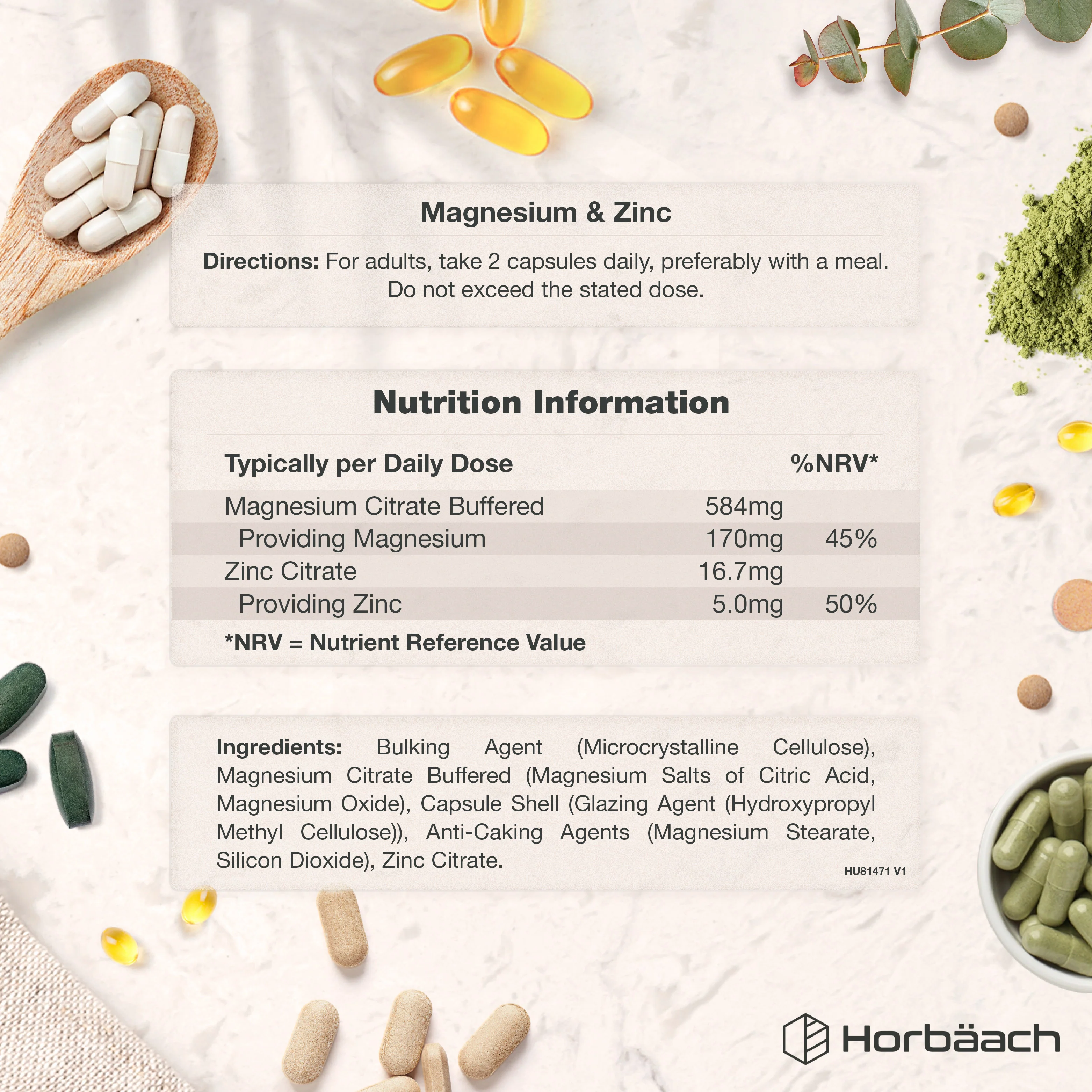 Magnesium Supplements with Zinc 600mg | 120 Count | by Horbaach - Image 9