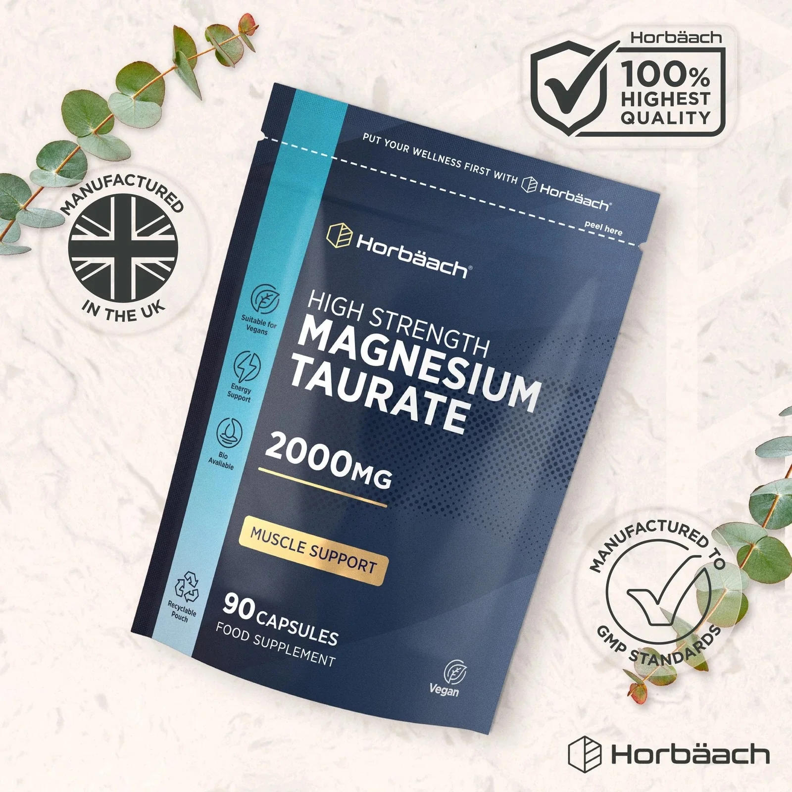 Magnesium Taurate 2000 mg | 90 Capsules - Image 6