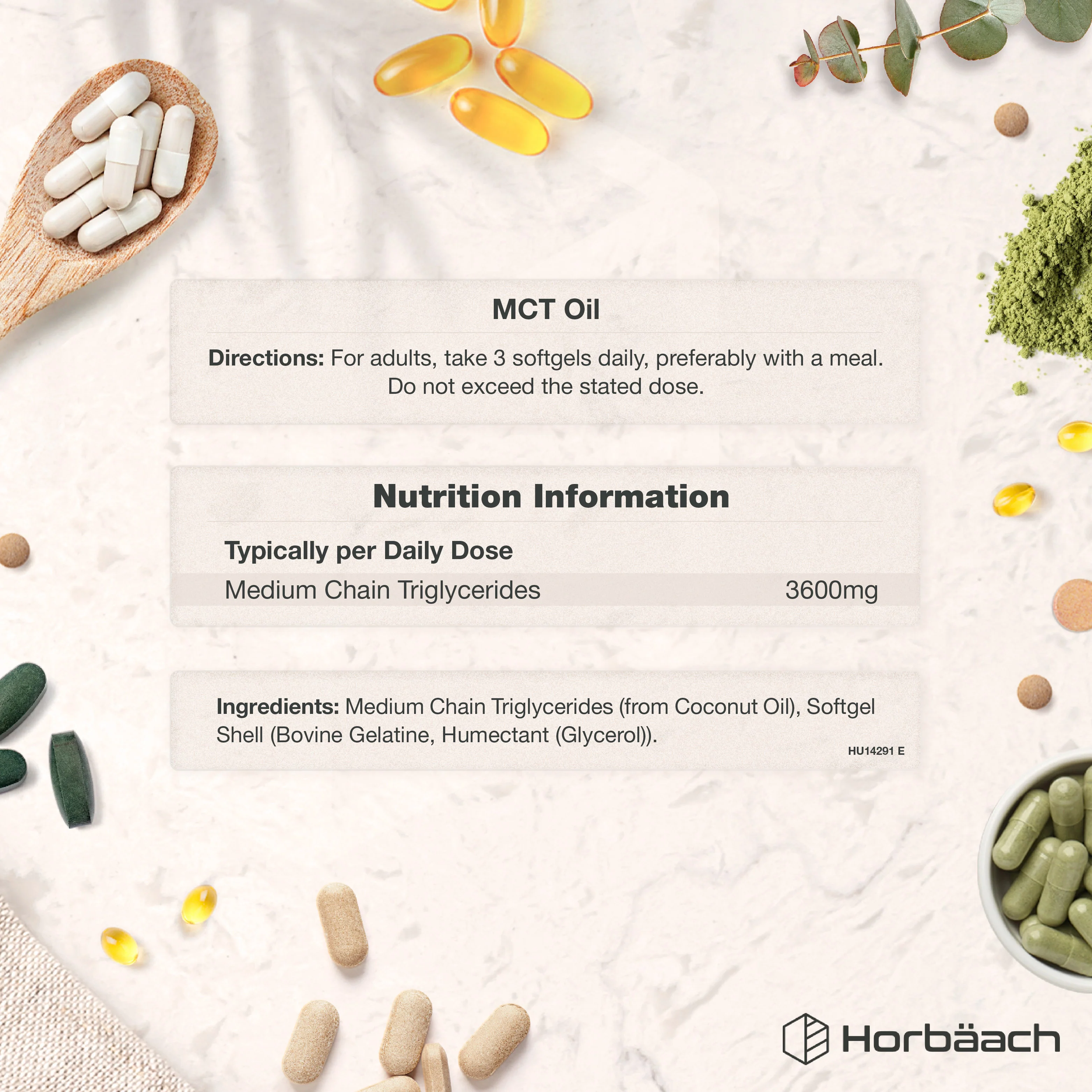MCT Oil 3600 mg | C8 & C10 | 120 Softgels - Image 3