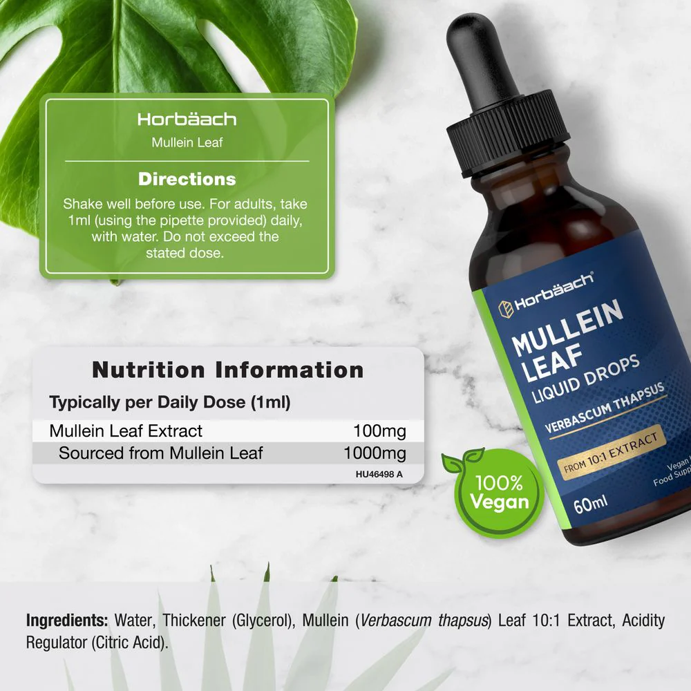Mullein Leaf Extract Drops | 60 ml - Image 3