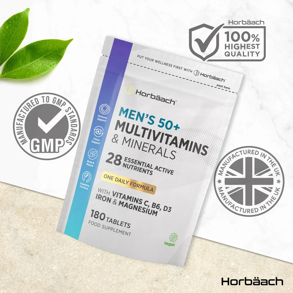 Multivitamins and Mineral for Men 50 Plus | 180 Tablets - Image 5