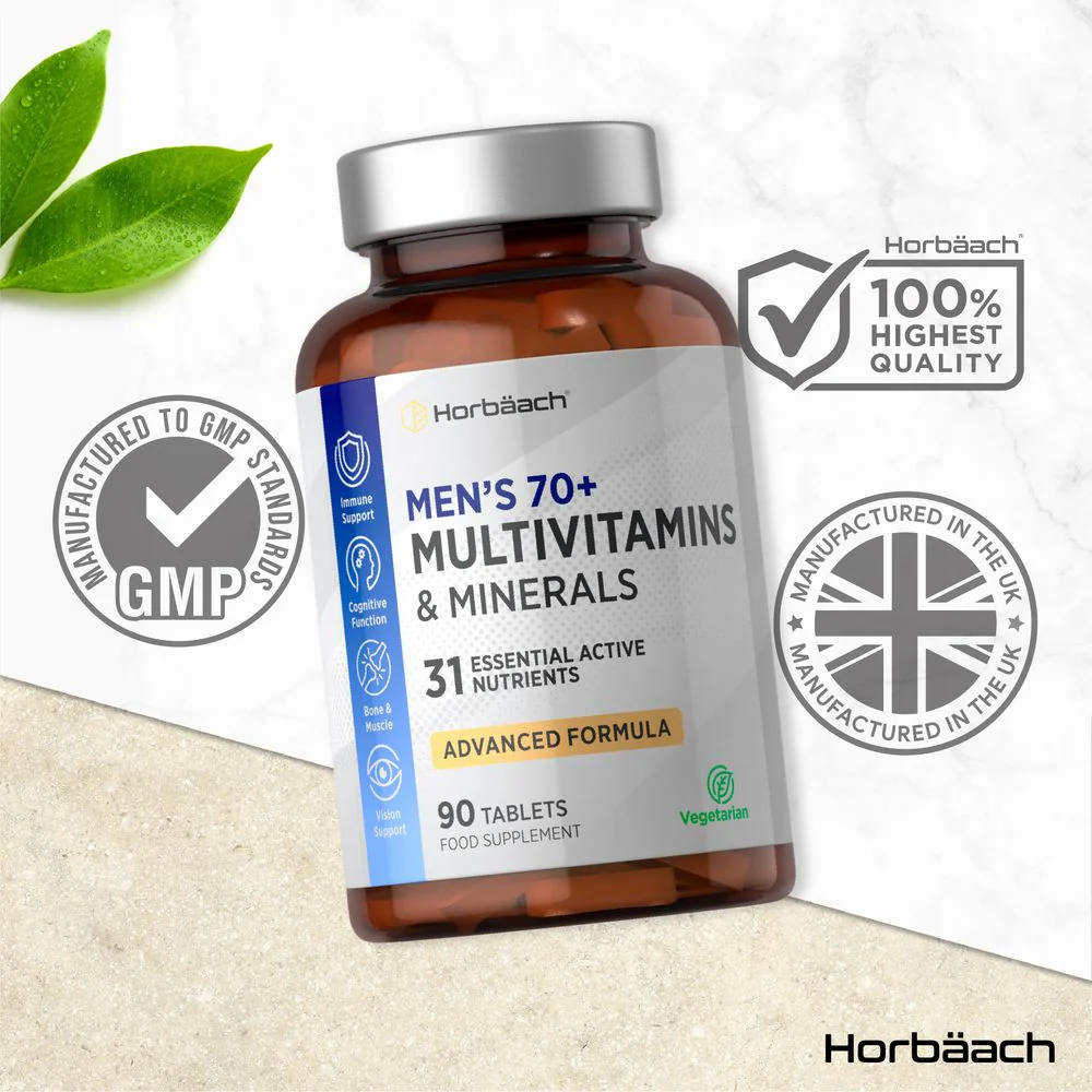 Multivitamins and Minerals for Men 70 Plus | 90 Tablets - Image 5