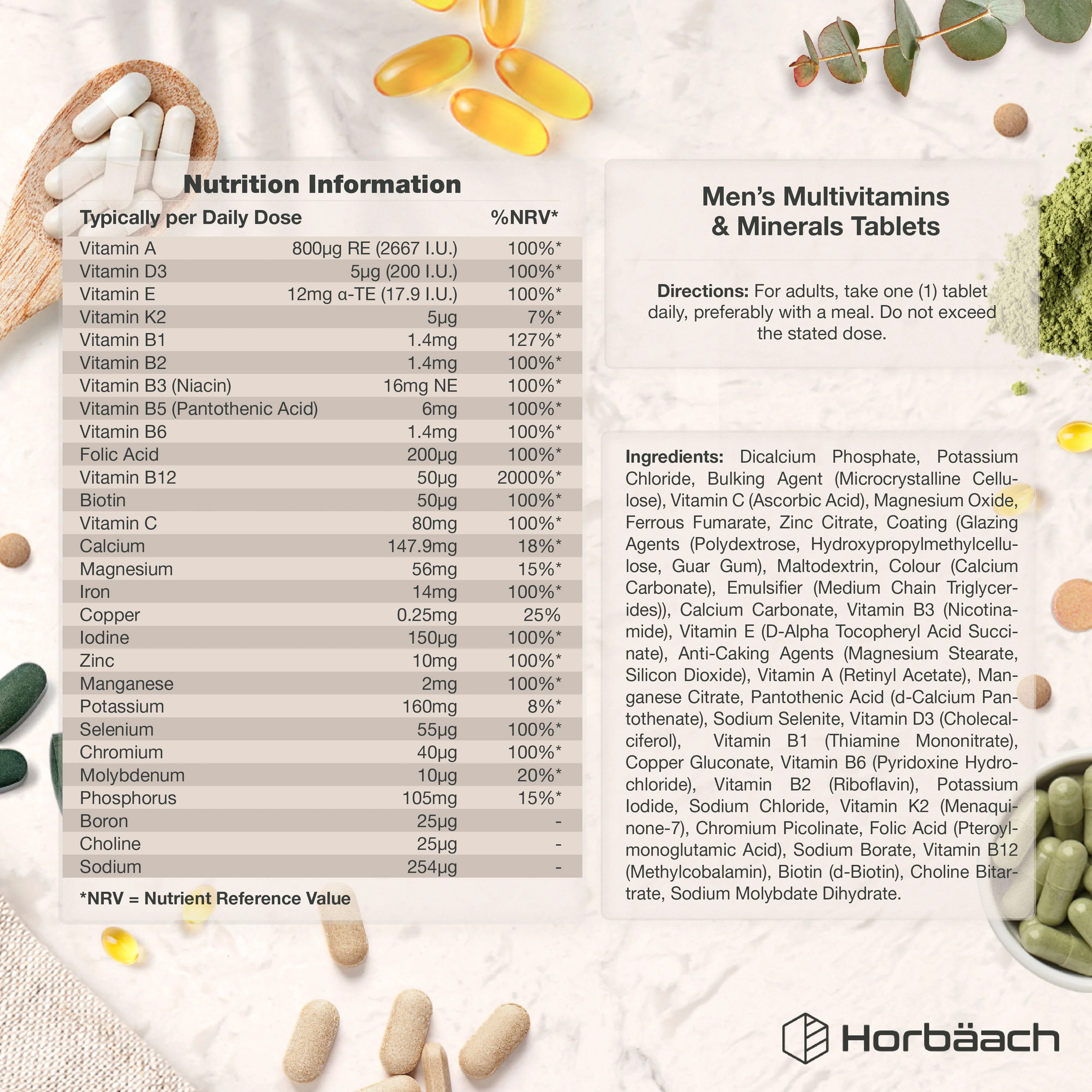 Multivitamins and Minerals for Men | 180 Tablets - Image 3
