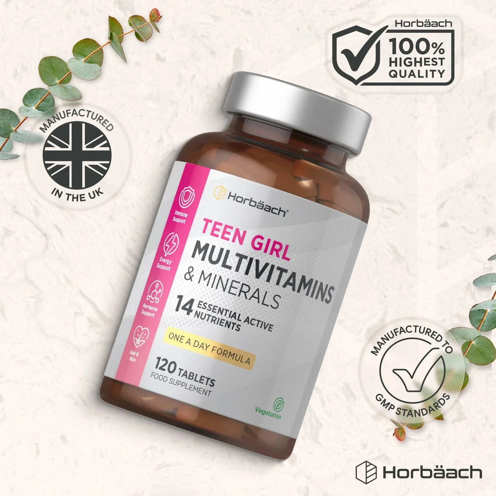 Multivitamins and Minerals for Teen Girls | 120 Tablets - Image 6