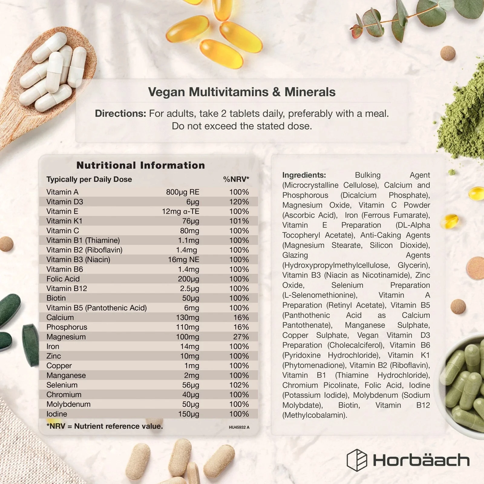 Multivitamins and Minerals | Vegan | 180 Tablets - Image 3