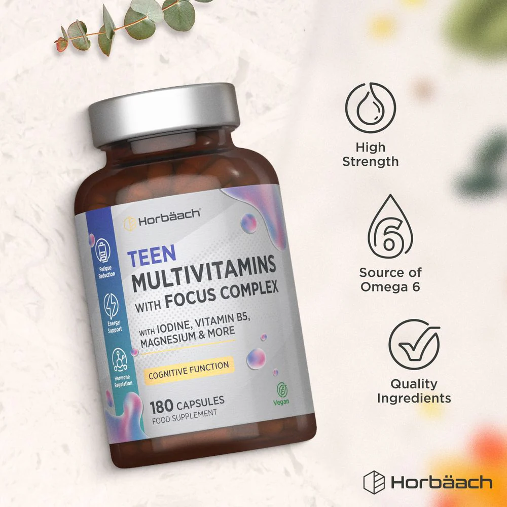 Multivitamins with Focus Complex for Teens | 180 Capsules - Image 5
