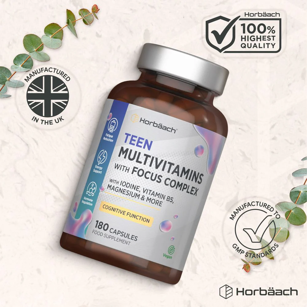 Multivitamins with Focus Complex for Teens | 180 Capsules - Image 6