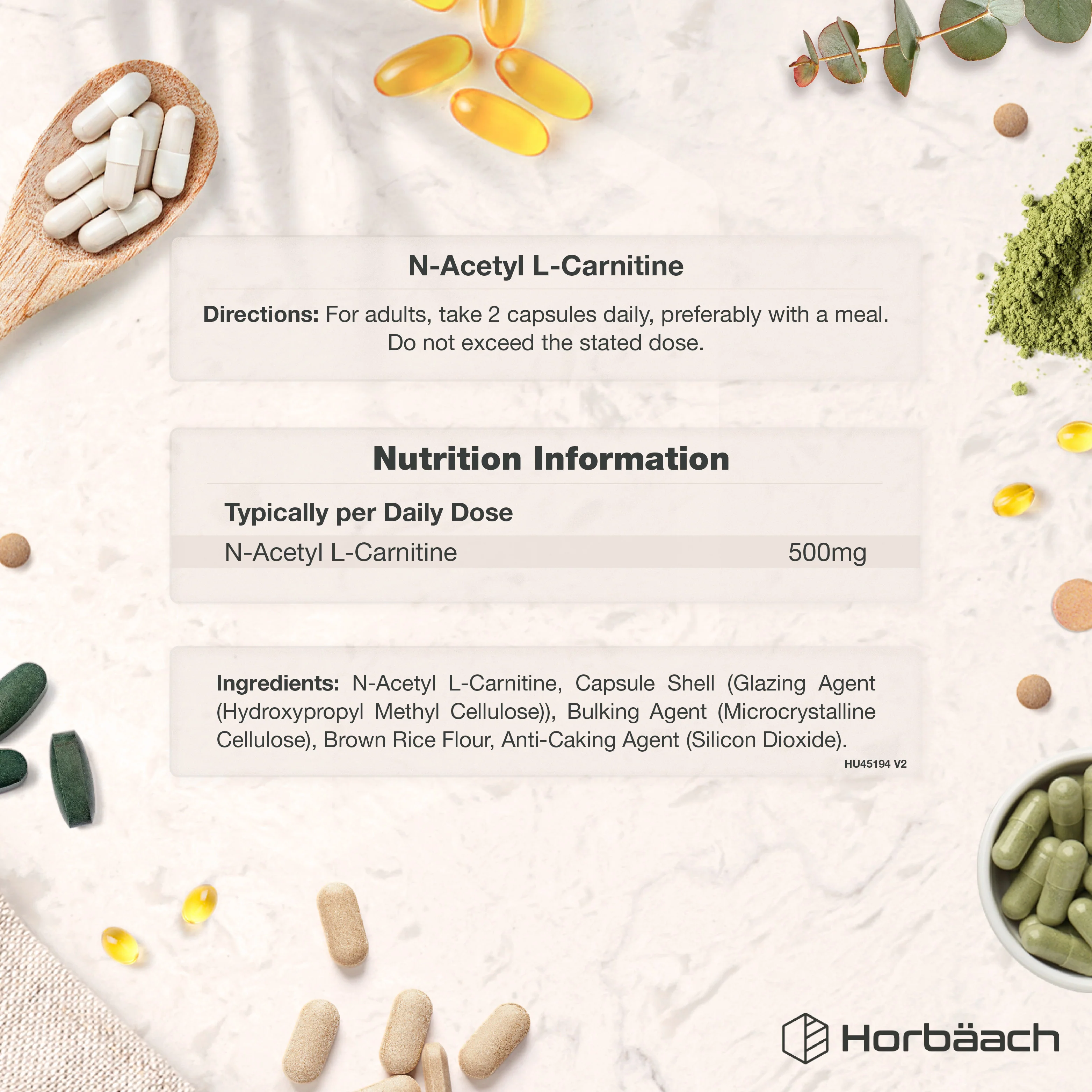 N-Acetyl L-Carnitine 500 mg | 90 Capsules - Image 3