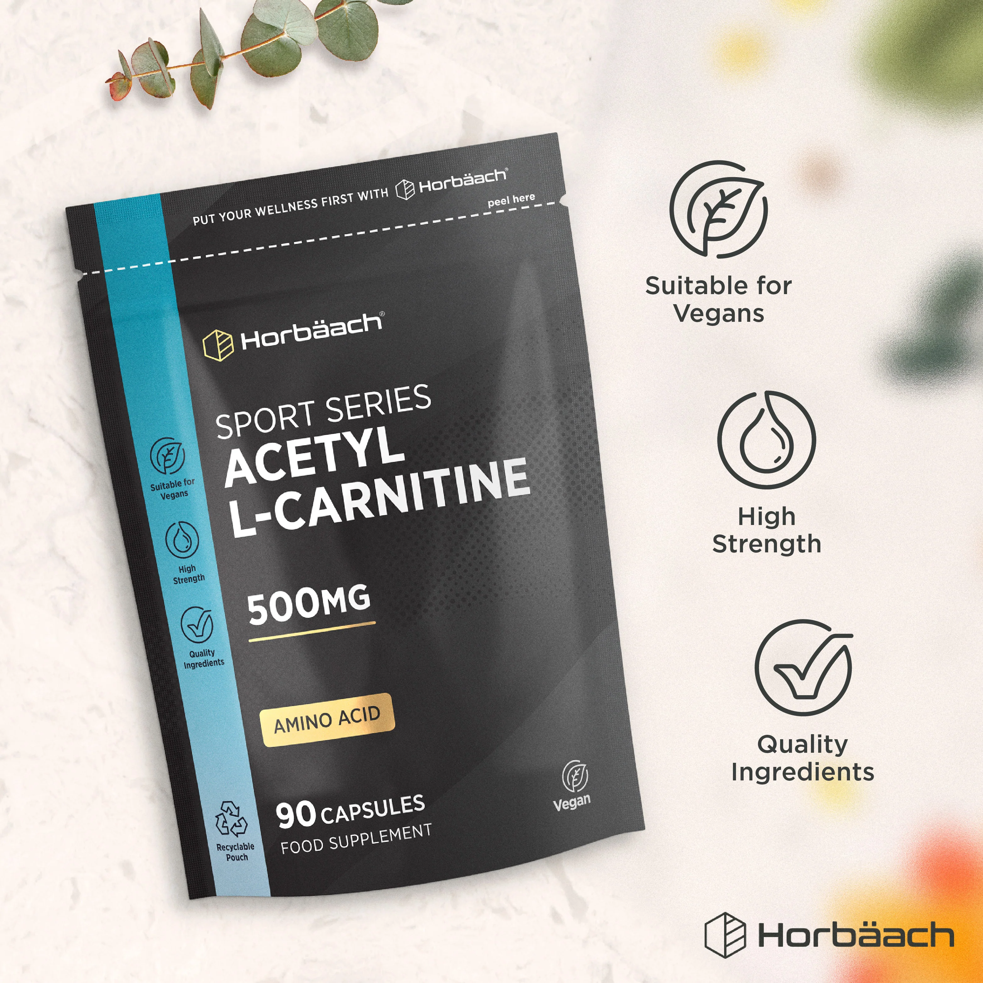 N-Acetyl L-Carnitine 500 mg | 90 Capsules - Image 4