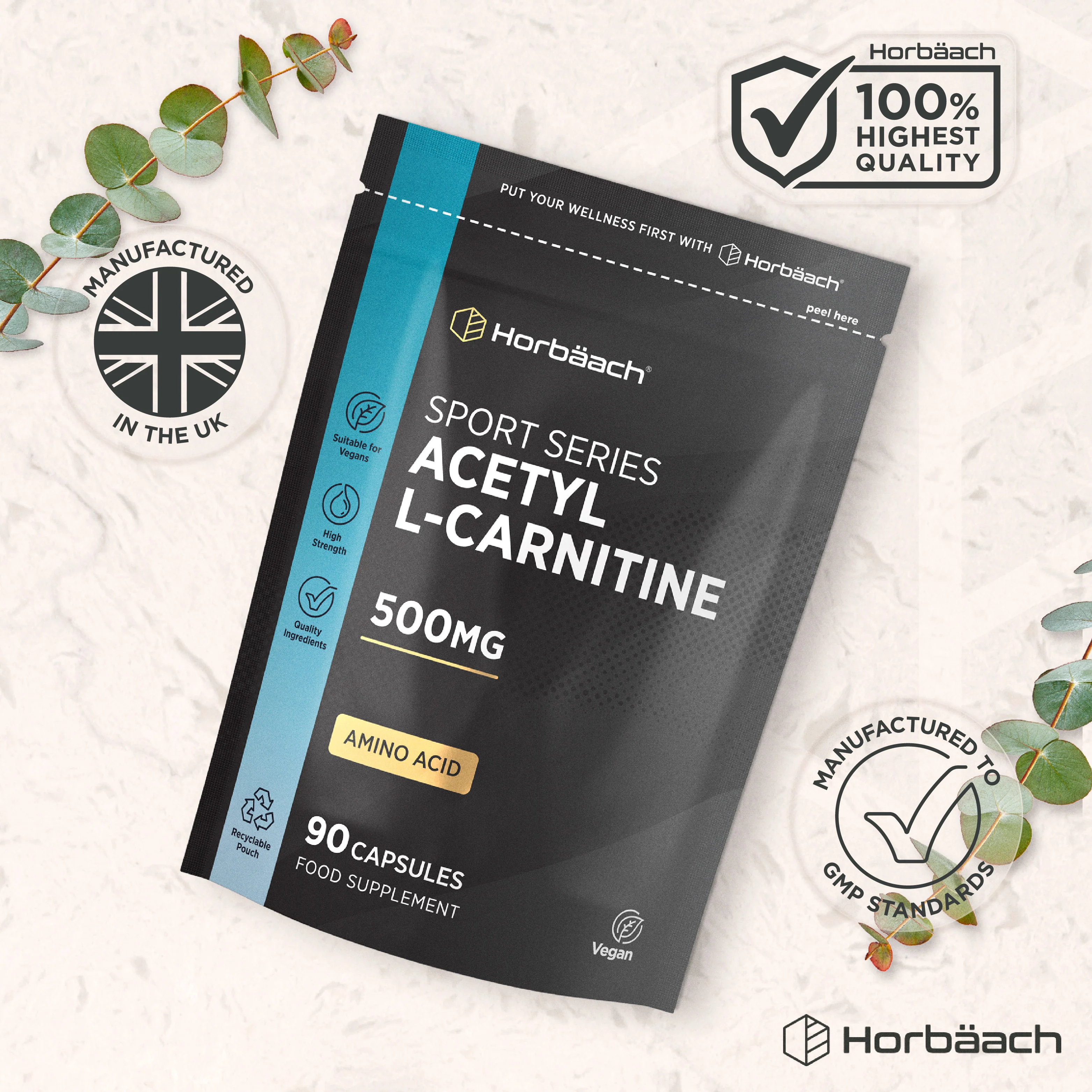 N-Acetyl L-Carnitine 500 mg | 90 Capsules - Image 5