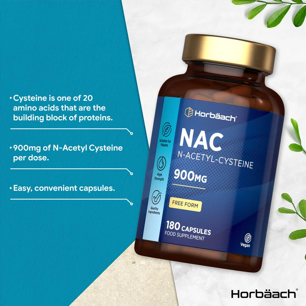 NAC N-Acetyl-Cysteine 900 mg | 180 Capsules - Image 15