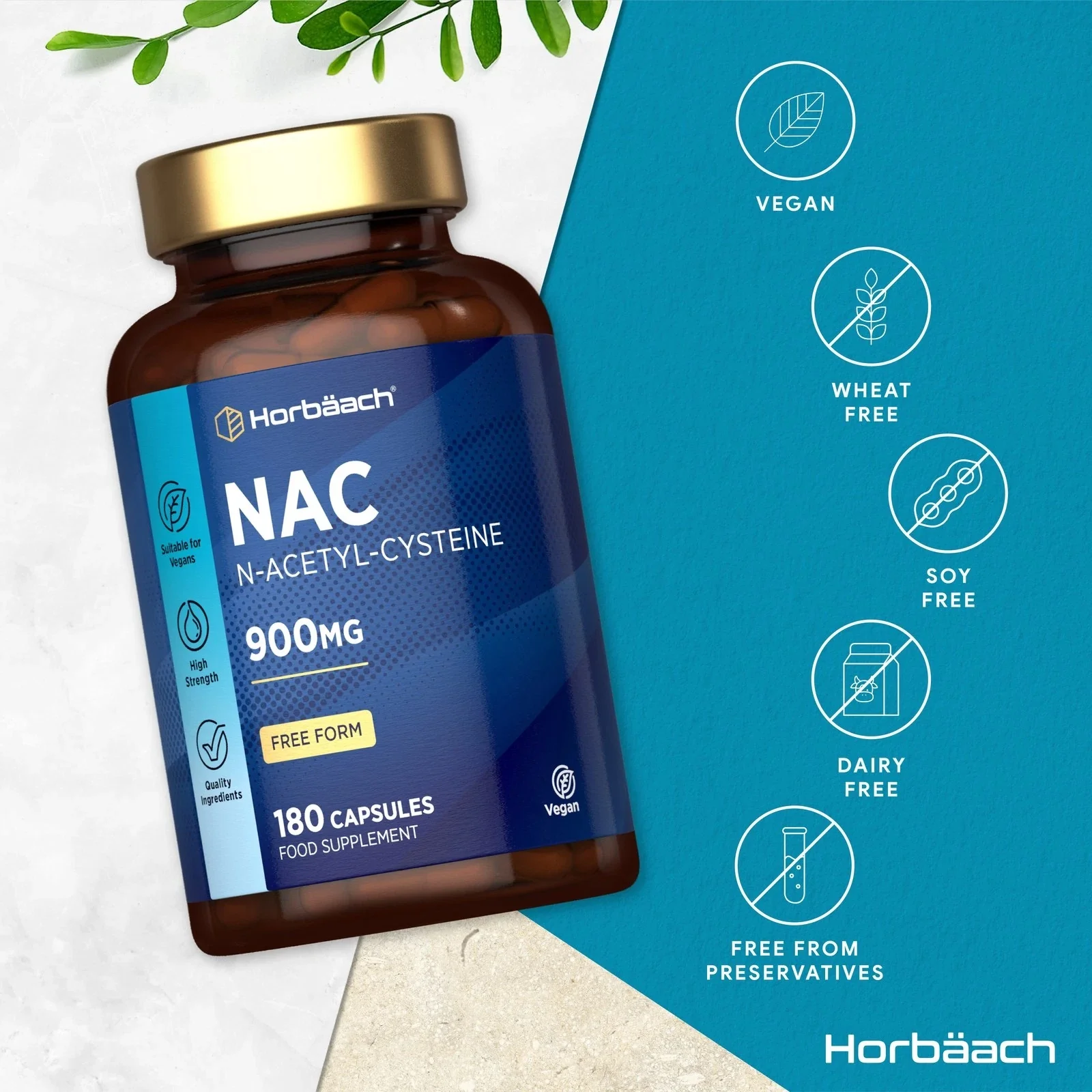 NAC N-Acetyl-Cysteine 900 mg | 180 Capsules - Image 9