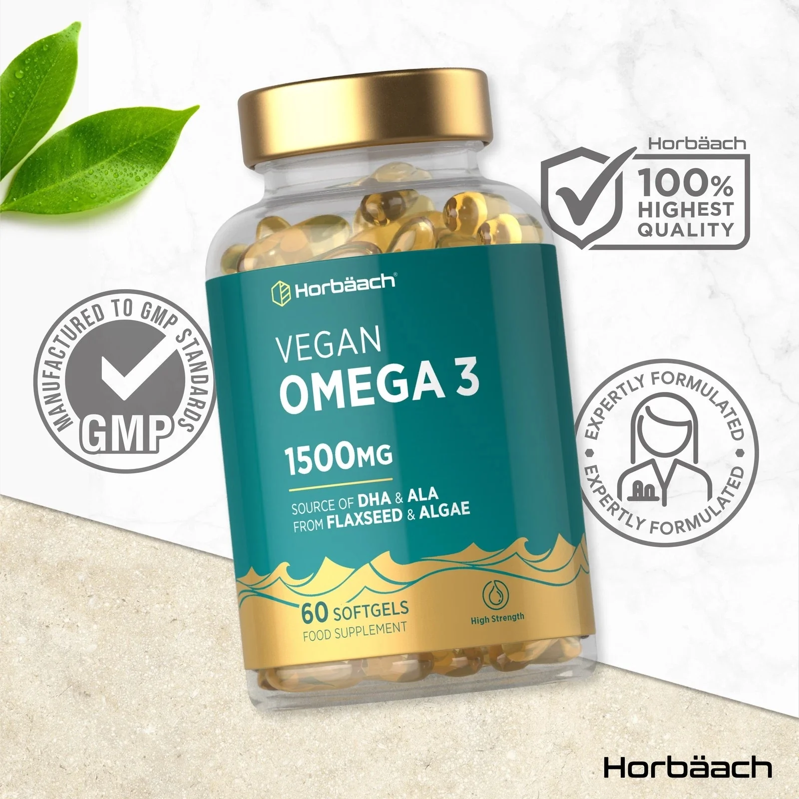 Omega 3 1500 mg | Vegan | 60 Softgels - Image 4