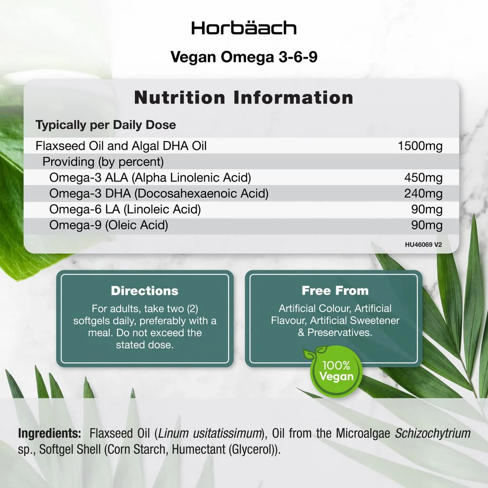 Omega 3-6-9 1500 mg | Vegan | 90 Softgels - Image 3