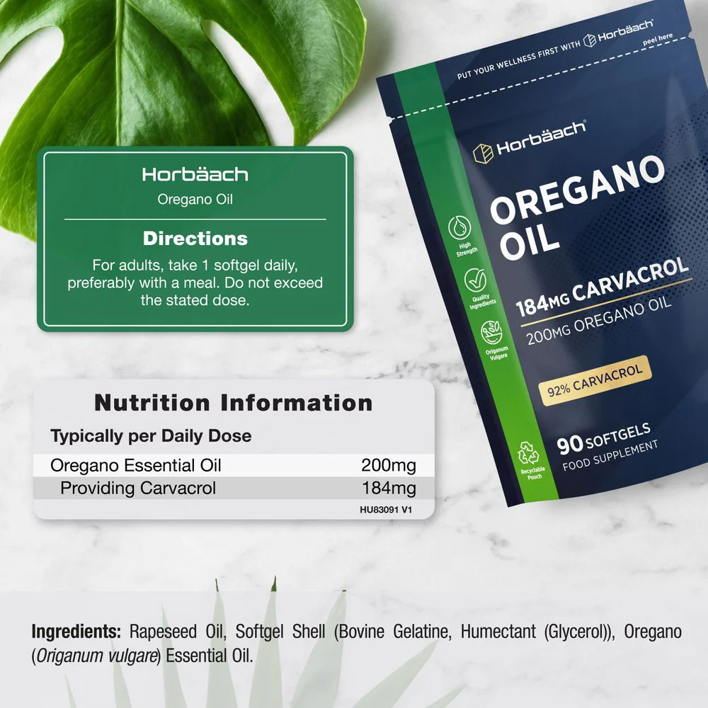 Oregano Oil 200 mg | 90 Softgels - Image 4