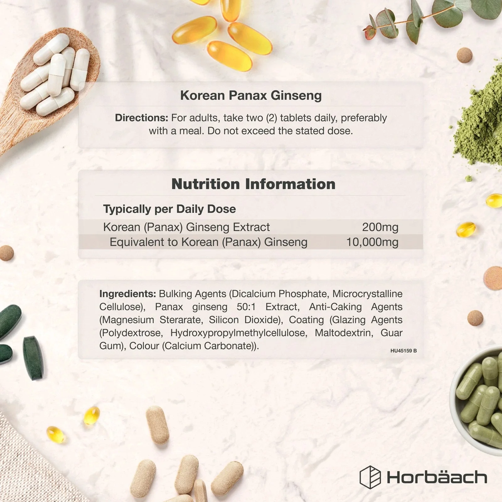 Panax Korean Ginseng 10,000 mg | 120 Tablets - Image 3