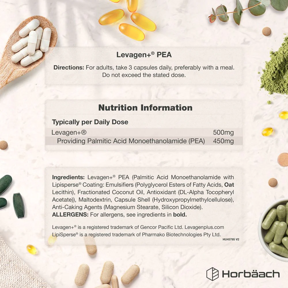 PEA Palmitoylethanolamide 450 mg | 90 Capsules - Image 3