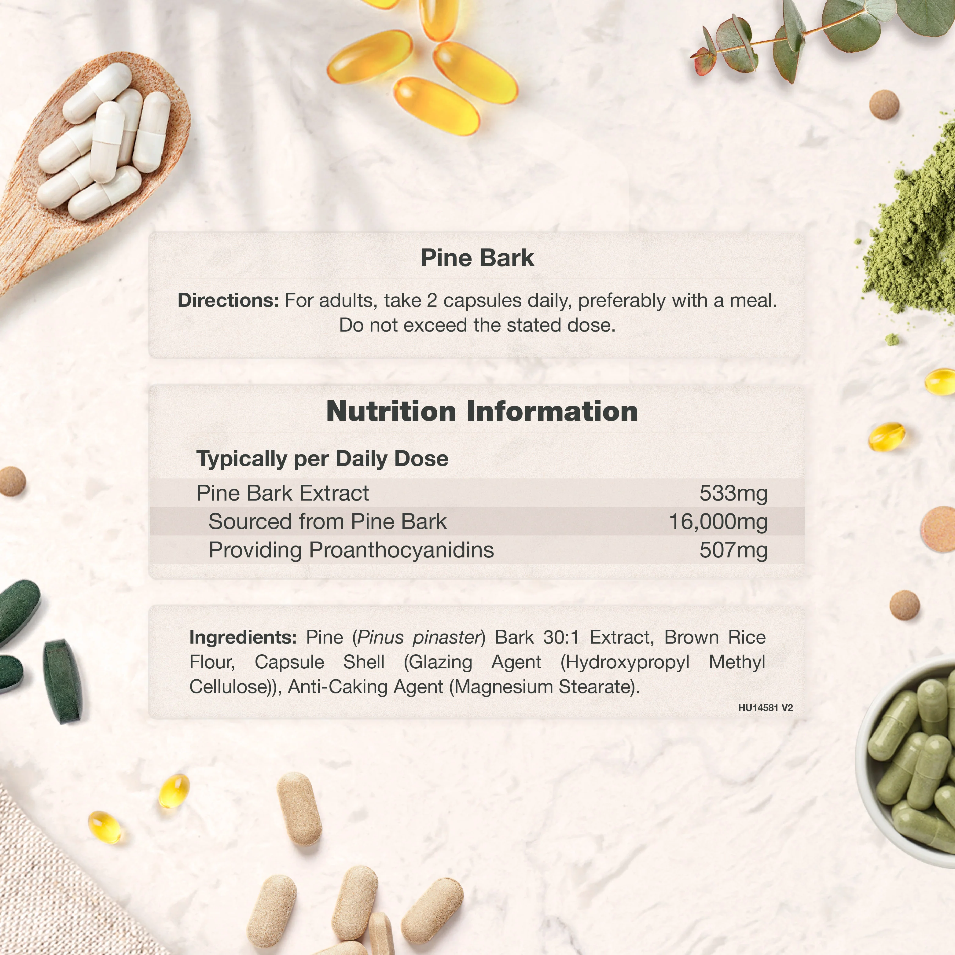 Pine Bark 16000 mg | 180 Capsules - Image 3