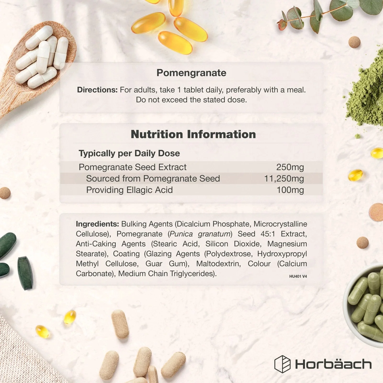 Pomegranate 11250 mg | 120 Tablets - Image 3