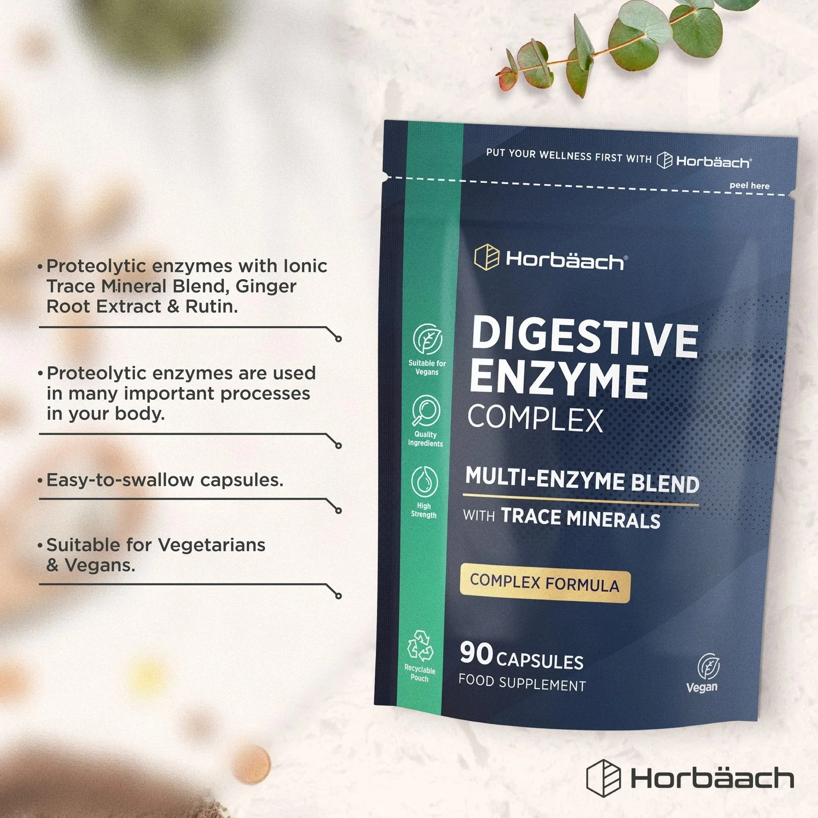 Proteolytic Enzymes Complex | 90 Capsules - Image 2