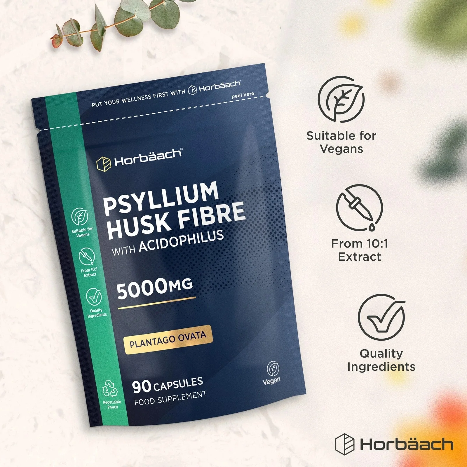 Psyllium Husk with ProBio 5000 mg | 90 Capsules - Image 5
