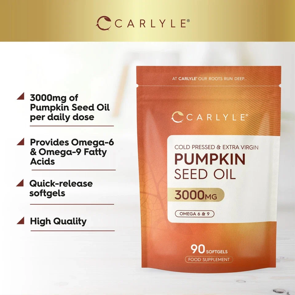 Pumpkin Seed Oil 3000 mg | 90 Softgels - Image 2