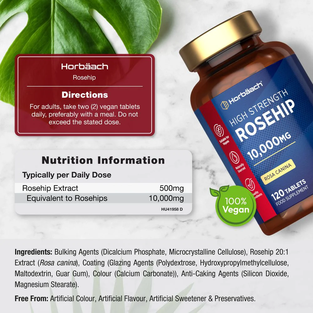 Rosehip 10,000 mg | 120 Tablets - Image 3